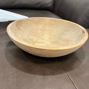 Large Vintage Natural Wooden Bowl